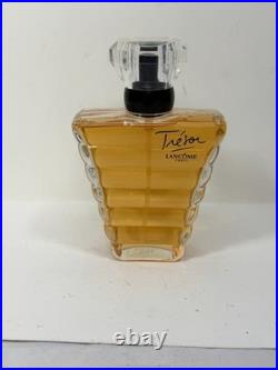 100% FULL Vintage Lancome TRESOR Perfume 3.4 oz Tall Glass Bottle Paris France