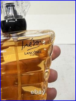 100% FULL Vintage Lancome TRESOR Perfume 3.4 oz Tall Glass Bottle Paris France
