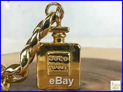 $1125 CHANEL Gold Chain Coco Perfume Bottle Medallion Vintage Belt SALE