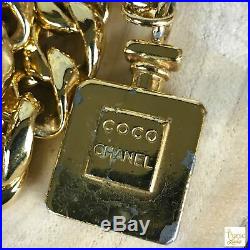 $1125 CHANEL Gold Chain Coco Perfume Bottle Medallion Vintage Belt SALE