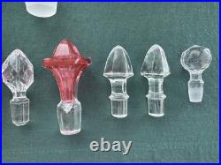 13 Beautiful Vintage Glass Bottle or Perfume Stoppers Buy all or Individually