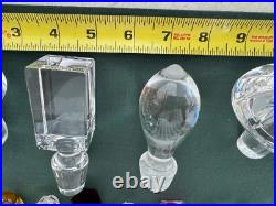 13 Beautiful Vintage Glass Bottle or Perfume Stoppers Buy all or Individually