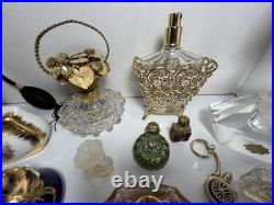 13 Vintage Perfume Bottles And Container