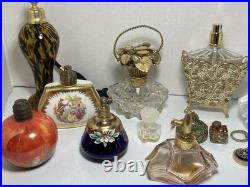 13 Vintage Perfume Bottles And Container