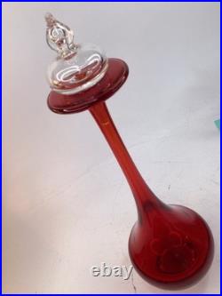 14 Vintage 1920's BRAZIL red glass Art Glass Perfume Bottle FREE SHIPPING (B1)