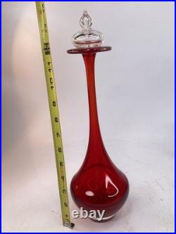 14 Vintage 1920's BRAZIL red glass Art Glass Perfume Bottle FREE SHIPPING (B1)