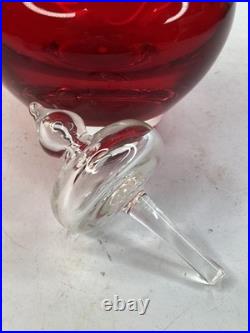14 Vintage 1920's BRAZIL red glass Art Glass Perfume Bottle FREE SHIPPING (B1)
