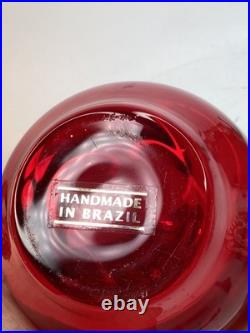 14 Vintage 1920's BRAZIL red glass Art Glass Perfume Bottle FREE SHIPPING (B1)