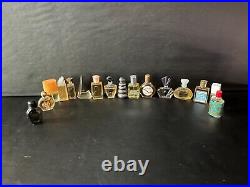 14 Vtg Full Miniature Perfume Bottles & 2 Bottles 90% Full Passion Animale