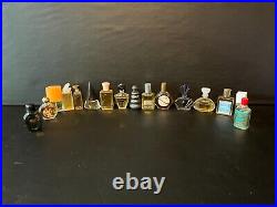 14 Vtg Full Miniature Perfume Bottles & 2 Bottles 90% Full Passion Animale