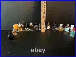 14 Vtg Full Miniature Perfume Bottles & 2 Bottles 90% Full Passion Animale