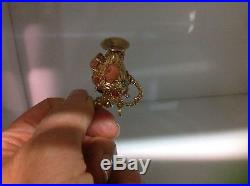 14k Yellow Gold Pitcher Victorianvintage Charm/perfume Bottle With Stones