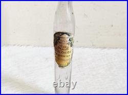 1920s Vintage Eau De Colongne D'Orient Perfume Glass Bottle Rare Old Collectible
