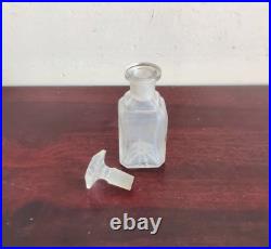 1920s Vintage Old Clear Perfume Glass Bottle Decorative Collectible Props G623