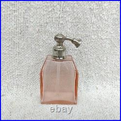 1920s Vintage Victorian Baby Pink Glass Perfume Bottle Home Decorative Original