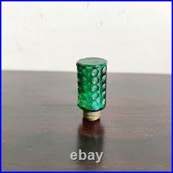 1920s Vintage Victorian Green Glass Perfume Bottle Decorative Collectible G102