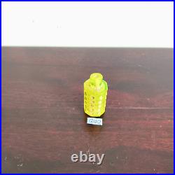 1920s Vintage Victorian Neon Green Glass Perfume Bottle Without Lid G102