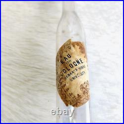 1930s Vintage Eau De Colongne Benares Hindu University Perfume Glass Bottle Rare