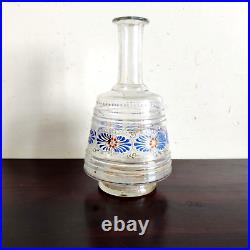 1930s Vintage Floral Enamel Work Perfume Glass Bottle Decorative GL171