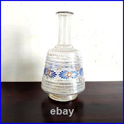 1930s Vintage Floral Enamel Work Perfume Glass Bottle Decorative GL171