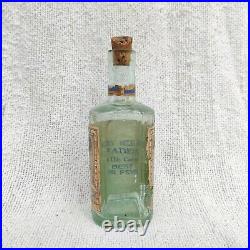 1930s Vintage Lotus Brand HA Perfumers Eau De Cologne Glass Bottle Advertising