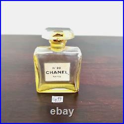 1930s Vintage N. 22 Chanel Perfume Clear Glass Bottle Paris Decorative G99