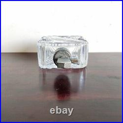 1930s Vintage Perfume Clear Cut Brass Cap Atomizer Glass Bottle Decorative