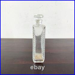 1930s Vintage Perfume Clear Cut Glass Bottle Glass Cap Decorative Collectible