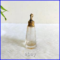 1930s Vintage Perfume Clear Glass Atomizer Bottle Brass Cap Old Decorative G65