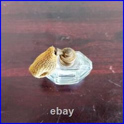 1930s Vintage Perfume Clear Glass Atomizer Bottle Brass Cap Old Decorative Rare