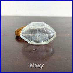 1930s Vintage Perfume Clear Glass Atomizer Bottle Brass Cap Old Decorative Rare