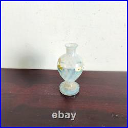 1930s Vintage Perfume Clear Glass Bottle Flower Pattern Decorative Collectible