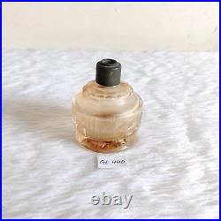 1930s Vintage Perfume Clear Glass Brass Cap Bottle Decorative Collectible GL440