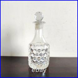 1930s Vintage Perfume Clear Glass Bubble Embossed Bottle Decorative Collectible