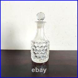 1930s Vintage Perfume Clear Glass Bubble Embossed Bottle Decorative G889