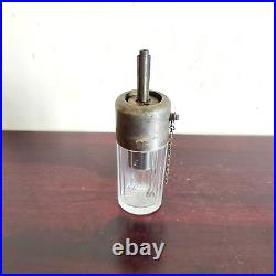 1930s Vintage Perfume Clear Glass Floral Pattern Silver Cap Atomizer Bottle Rare