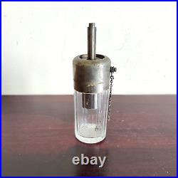 1930s Vintage Perfume Clear Glass Floral Pattern Silver Cap Atomizer Bottle Rare