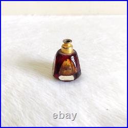 1930s Vintage Perfume Dark Red Clear Glass Bottle Decorative Rare Collectible