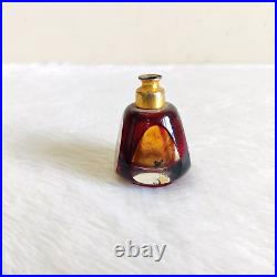 1930s Vintage Perfume Dark Red Clear Glass Bottle Decorative Rare Collectible