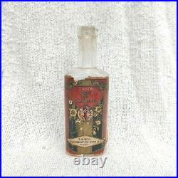 1930s Vintage The Zandu Edu De Cologne Perfume Bottle Japan Cork Cap Collectible