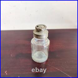 1930s Vintage Zandu Tooth Powder Dental Advertising Glass Bottle Japan G633