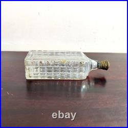 1930s Vintage Zulfe Bengal Old Clear Glass Perfume Bottle Decorative Props G634