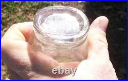 1931 Old Glass Bottle Gypsy Hand Cologne Perfume Depression Era Patent Heil Vtg