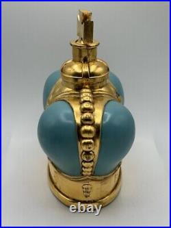 1940's Giant Vintage Blue Prince Matchabelli Moulded Glass Crown Scent Bottle