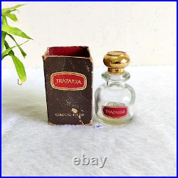 1970s Vintage Trazarra Cologne 4 Fl Oz Perfume Clear Glass Bottle Decorative G60