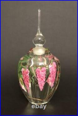 1980s Vintage Orient & Flume Art Glass Purfume Bottle Beautiful Condition Rare