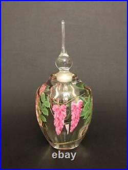 1980s Vintage Orient & Flume Art Glass Purfume Bottle Beautiful Condition Rare
