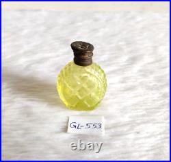 19c Vintage Victorian Neon Green Color Glass Perfume Bottle Collectible GL553