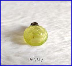 19c Vintage Victorian Neon Green Color Glass Perfume Bottle Collectible GL553