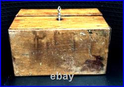 19th Century Wooden Perfume Box with 3 Bottles & Original Key Rich Patina 19th Century Wooden Perfume Box with 3 Bottles & Original Key Rich Patina